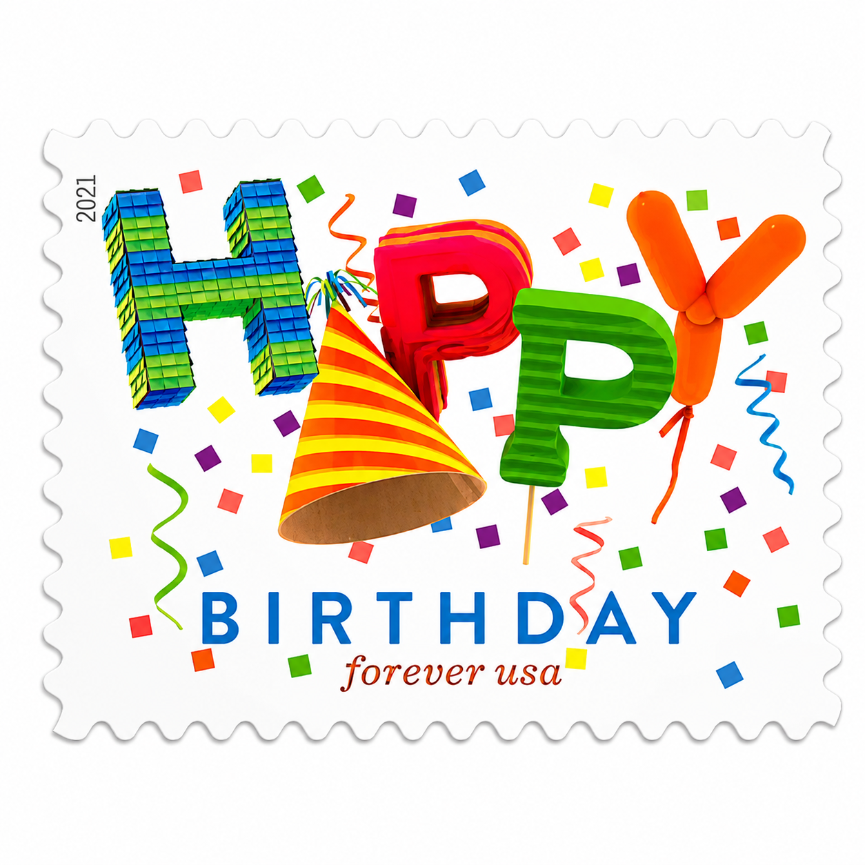 2021 Happy Birthday Forever Stamps 