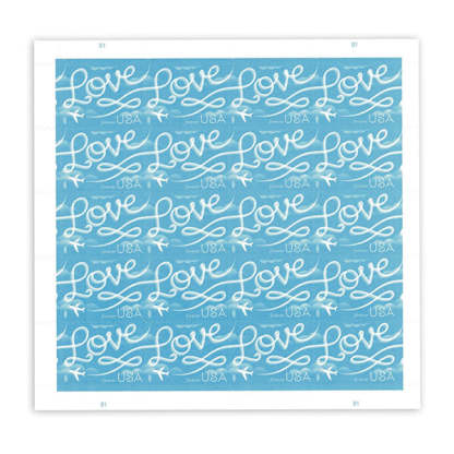 2017 Love Series: Airplane Skywriting “Love”  Stamps