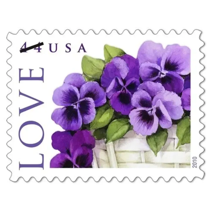 2010 Love: Pansies in a Basket Stamps