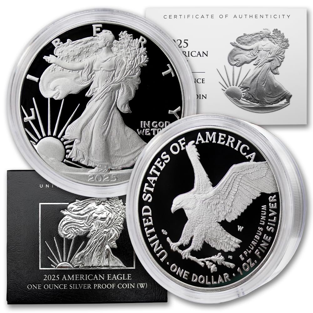 ✨2022～2025 U.S. MINT AMERICAN EAGLE ONE OUNCE 99.9% SILVER PROOF COIN (W)