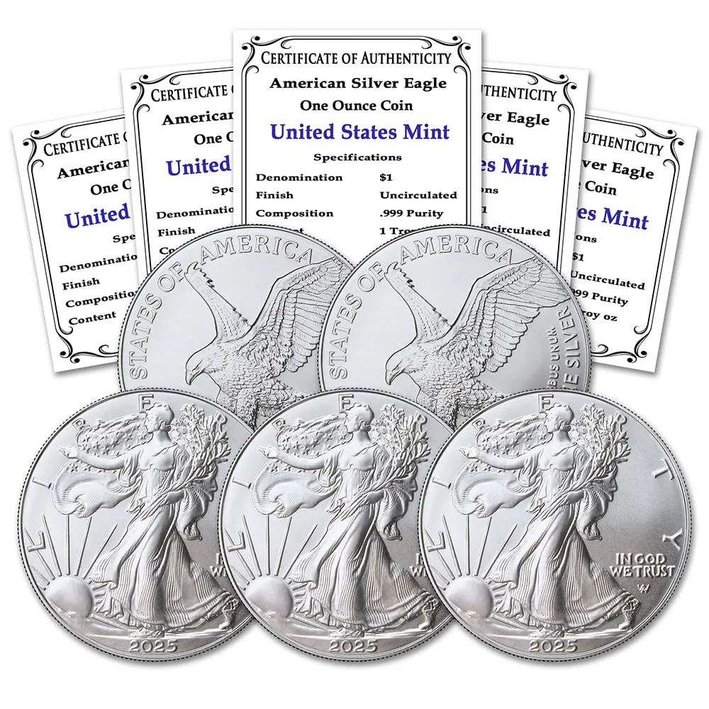 【SILVER SPOT PRICE】2022～2025 AMERICAN EAGLE ONE OUNCE 99.9% SILVER PROOF COIN (W)