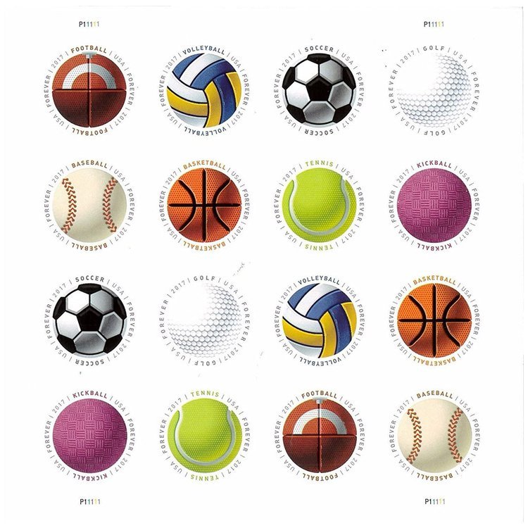 2017 Have a Ball! Baseball Basketball Vollyball Postage Stamps