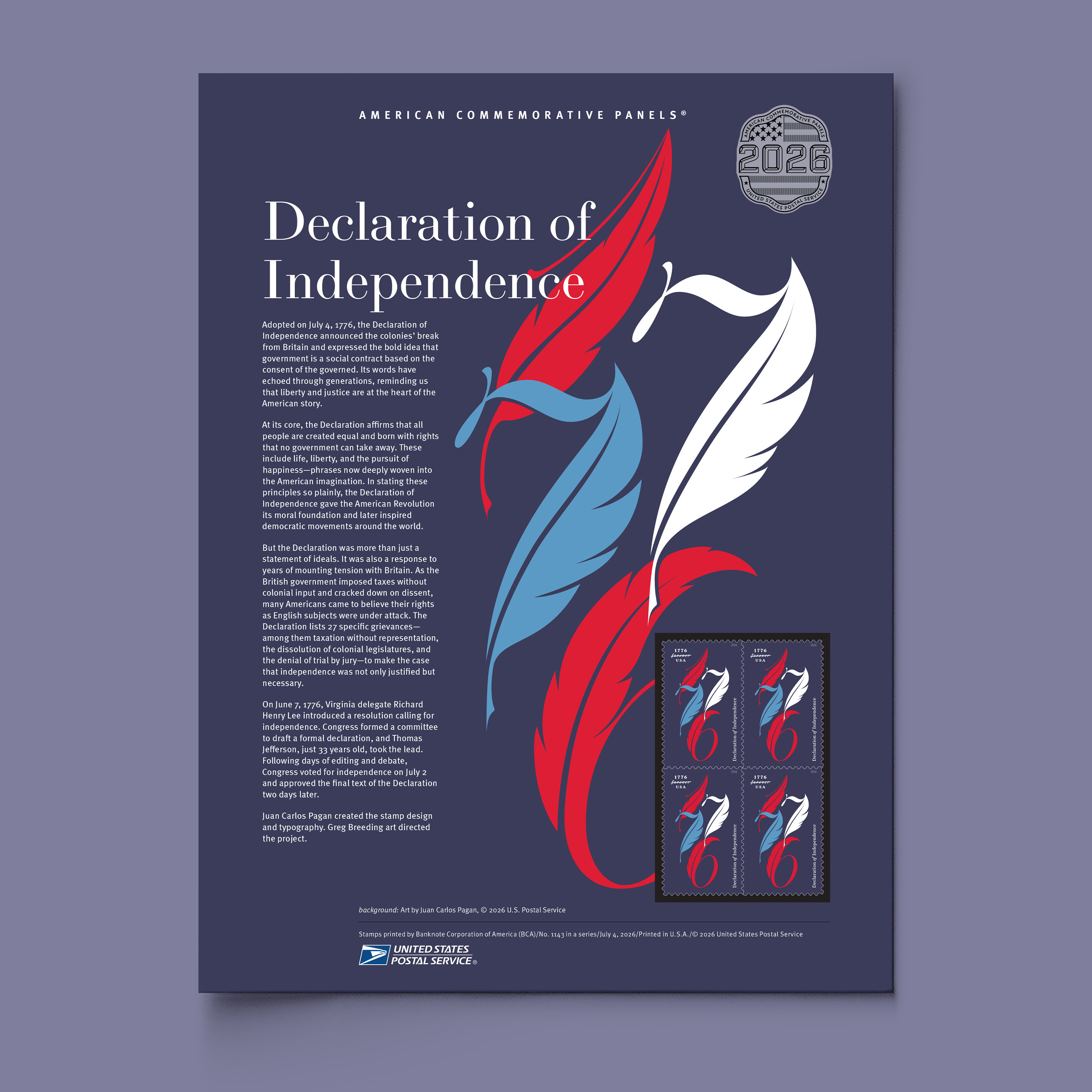 2026 Declaration of Independence Forever Stamps