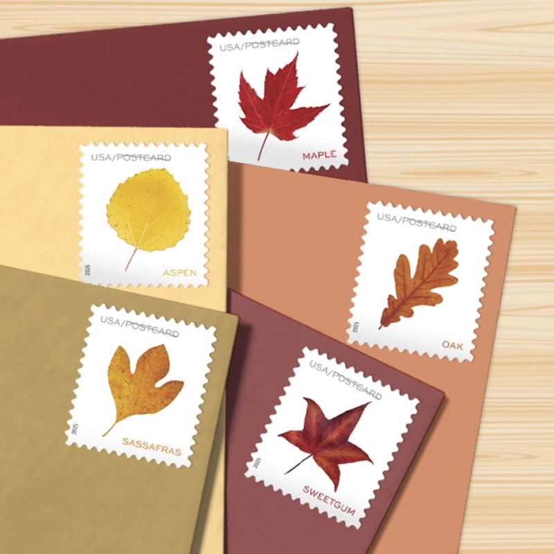 2025 Vibrant Leaves Postcard Stamps