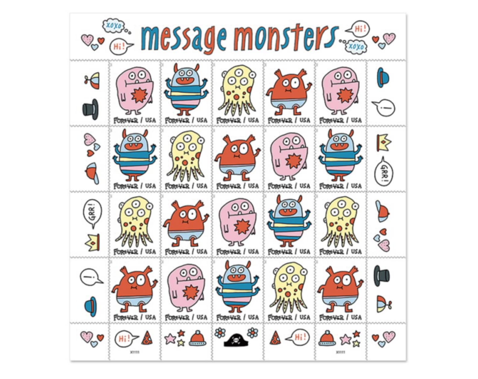 2021 Message Monsters Stamps