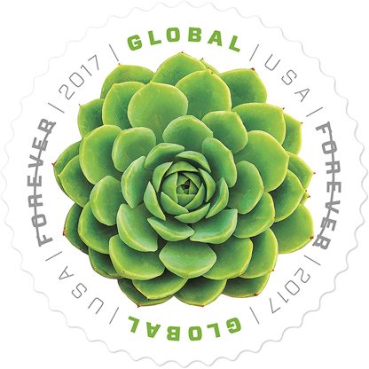 2017 Global Green Succulent International Forever Stamps
