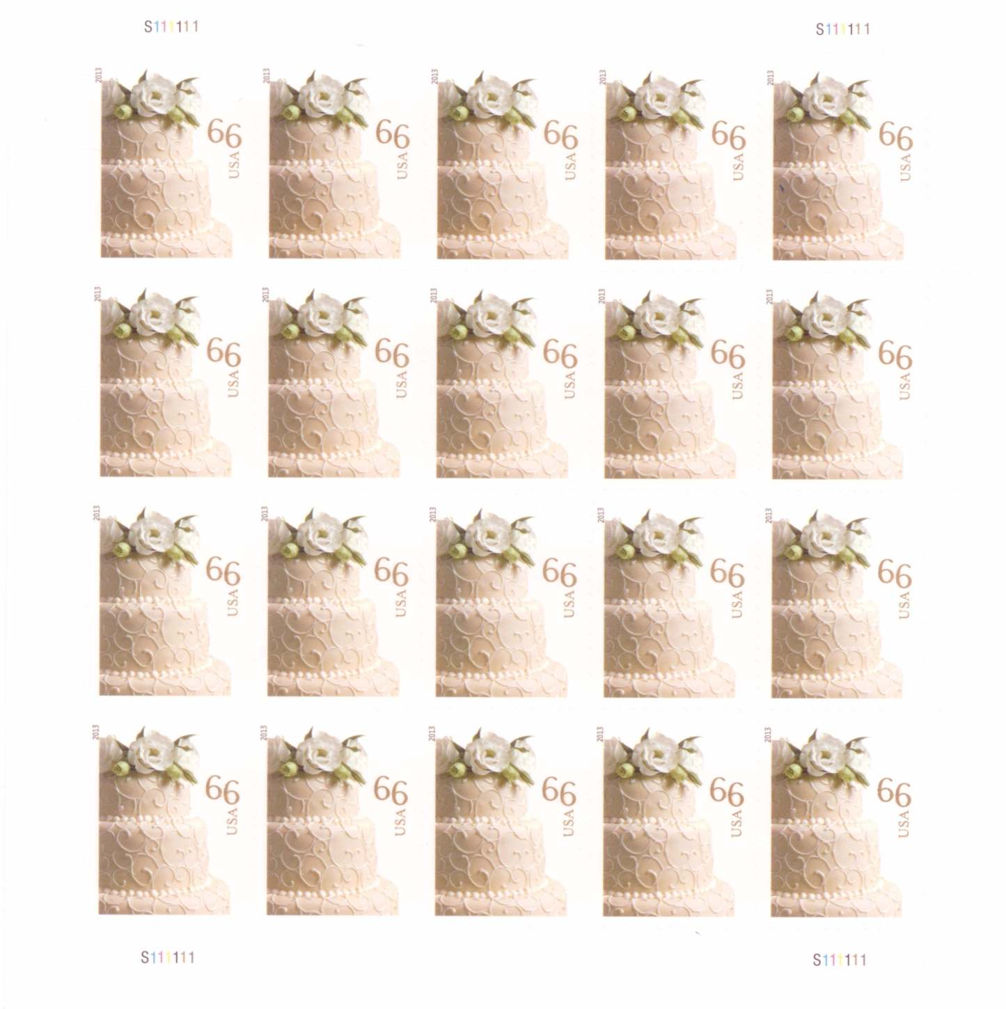 2013 US Wedding Cake Postage Stamps