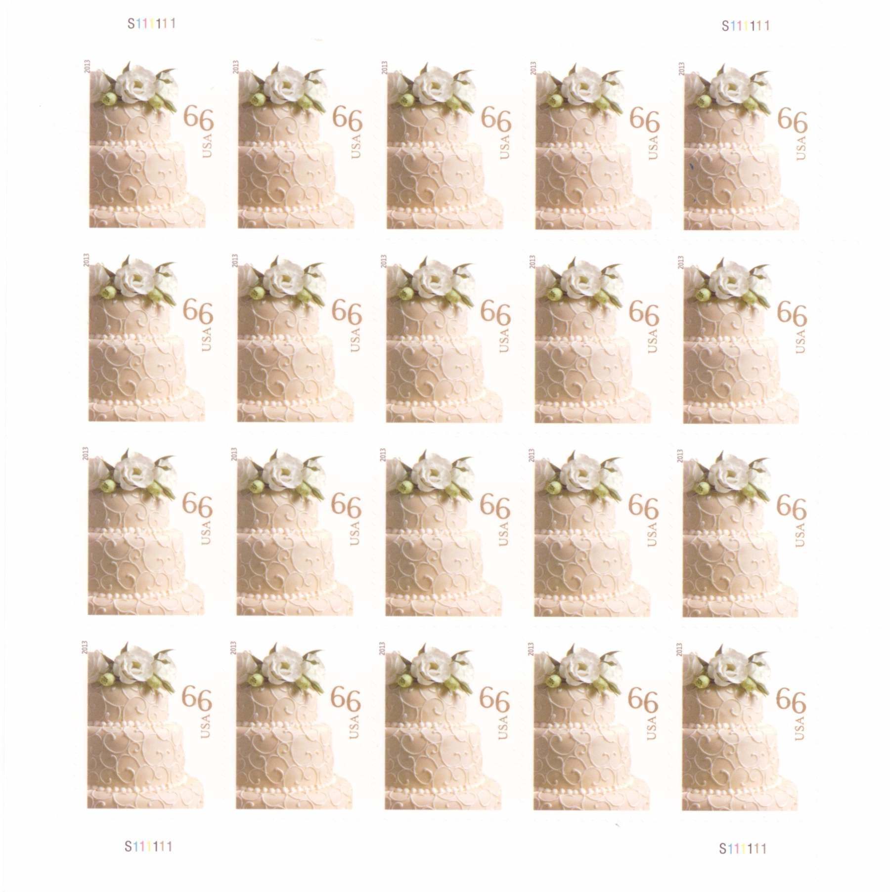2013 US Wedding Cake Postage Stamps
