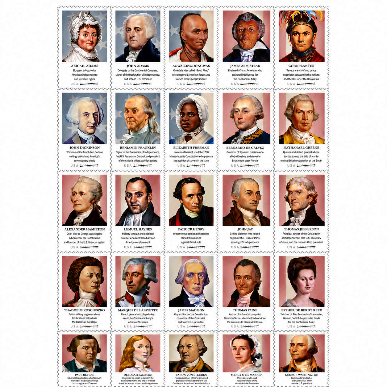 2026 Figures of the American Revolution Stamps
