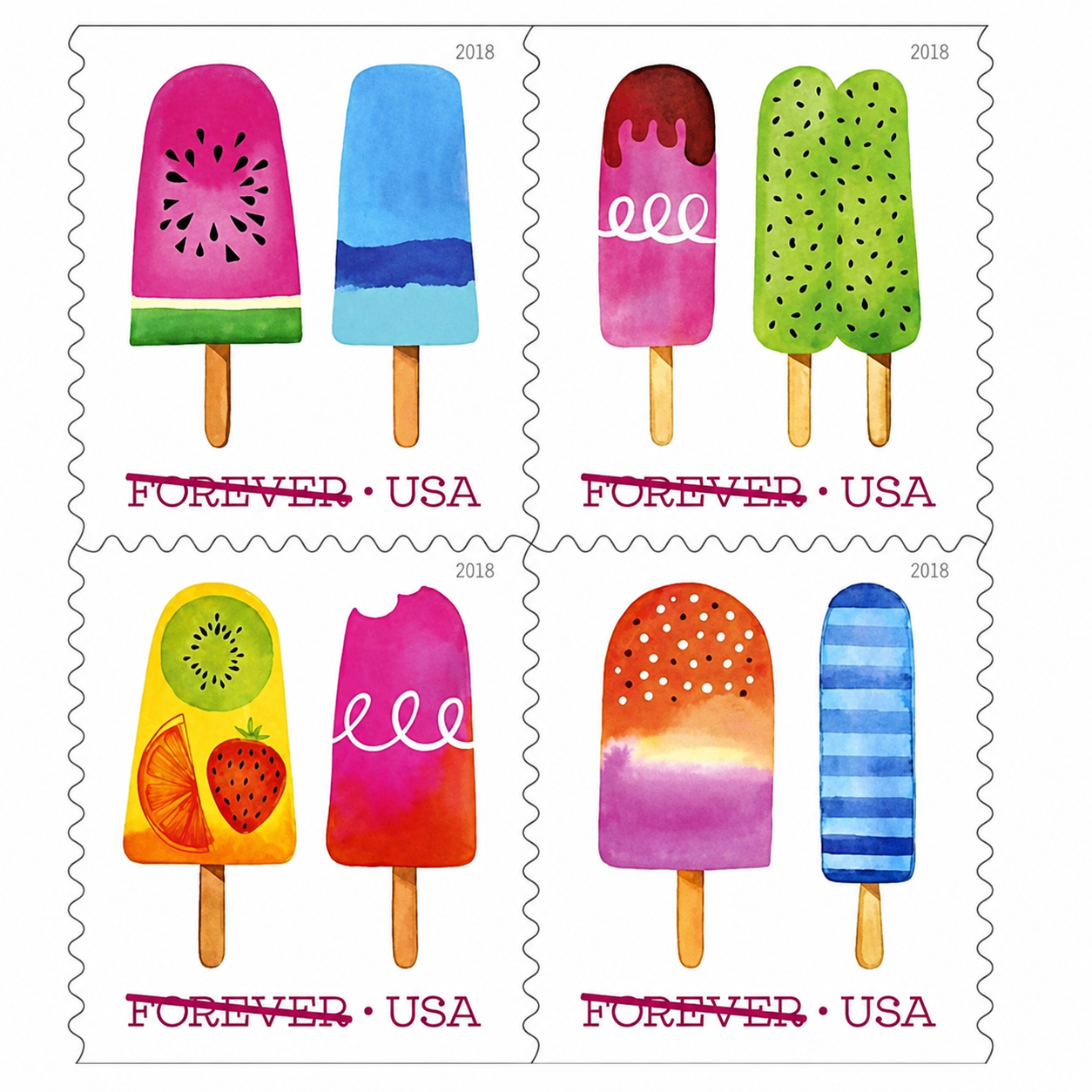 2018 Frozen Treats Stamps 