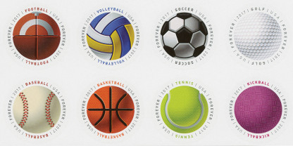 2017 Have a Ball! Baseball Basketball Vollyball Postage Stamps