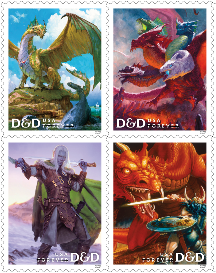 2024 Dungeons & Dragons Forever Stamps