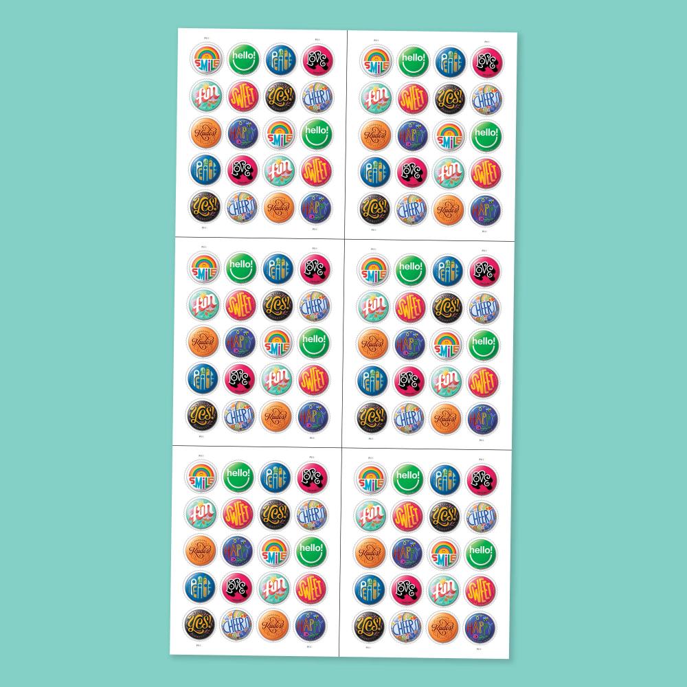 2024 Pinback Buttons Forever Stamp