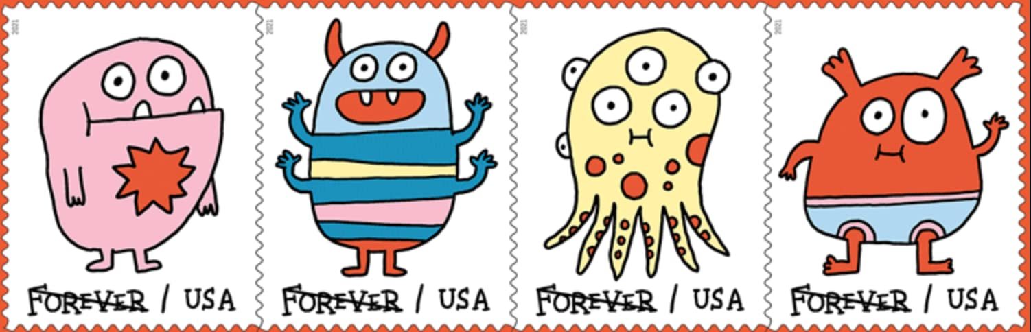 2021 Message Monsters Stamps