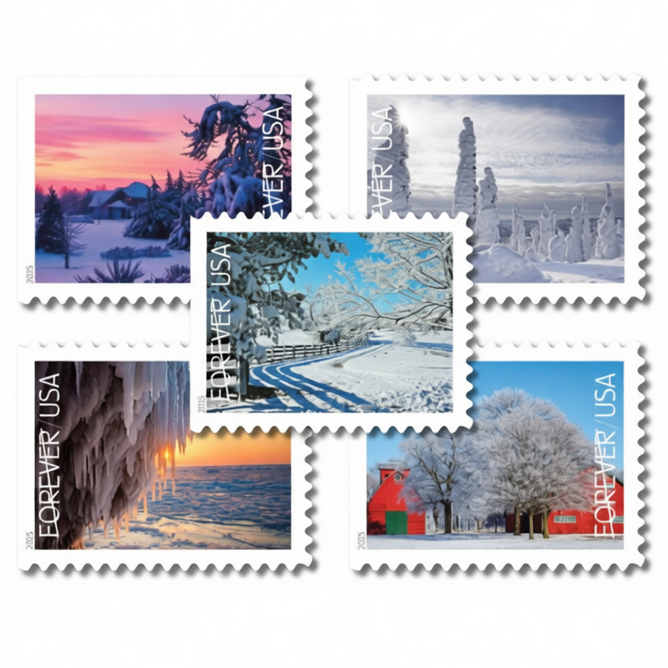 2025 Winter Landscapes Stamps