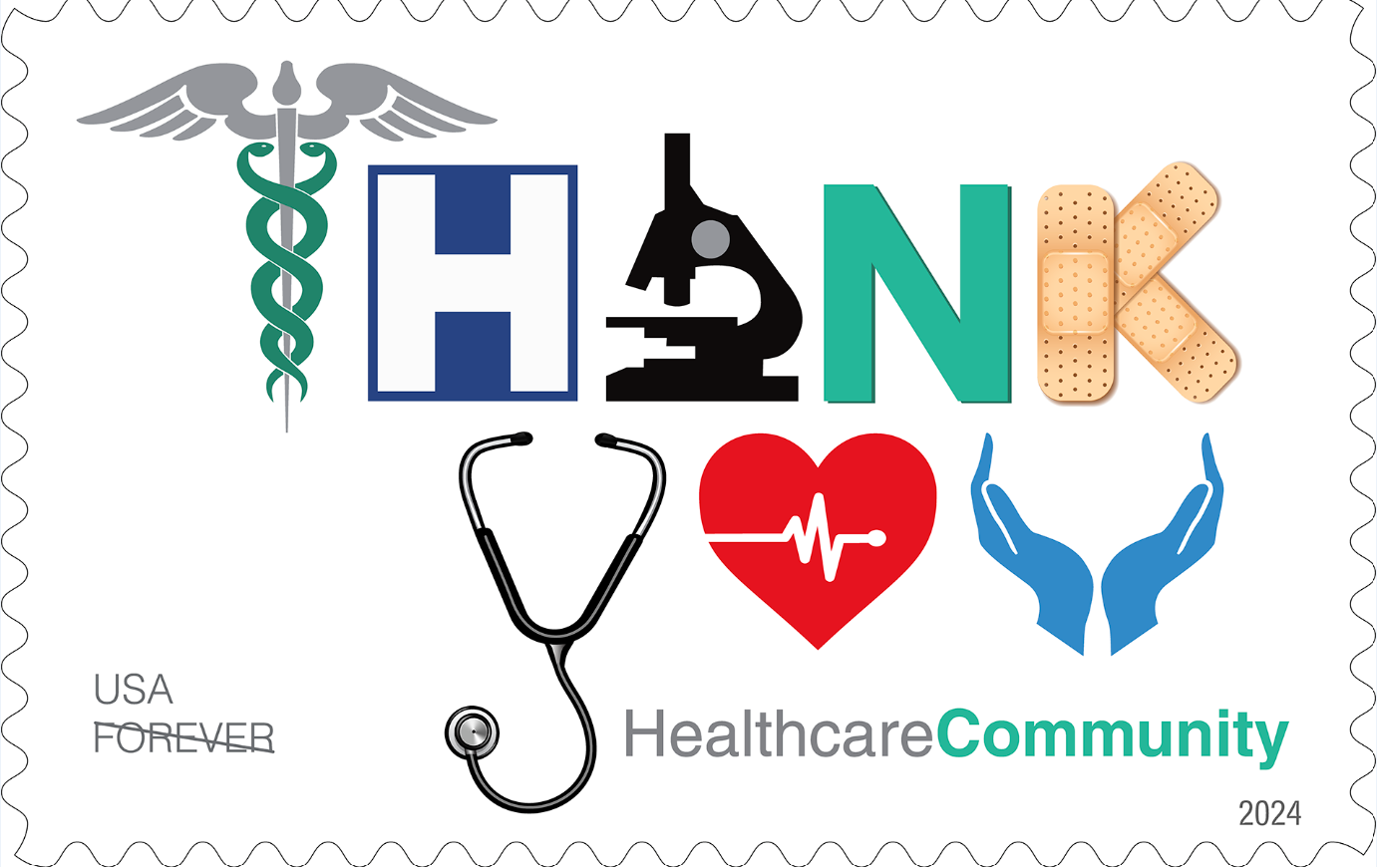 2024 Healthcare Community Forever Stamps