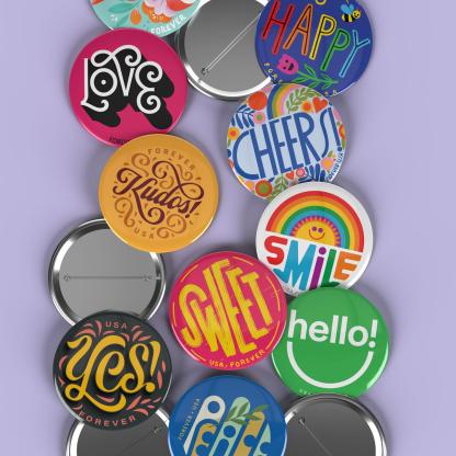 2024 Pinback Buttons Forever Stamp