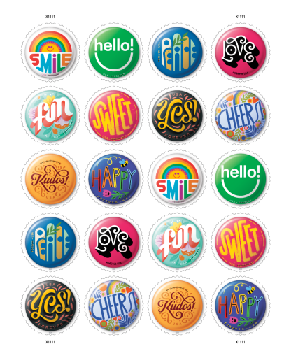2024 Pinback Buttons Forever Stamp