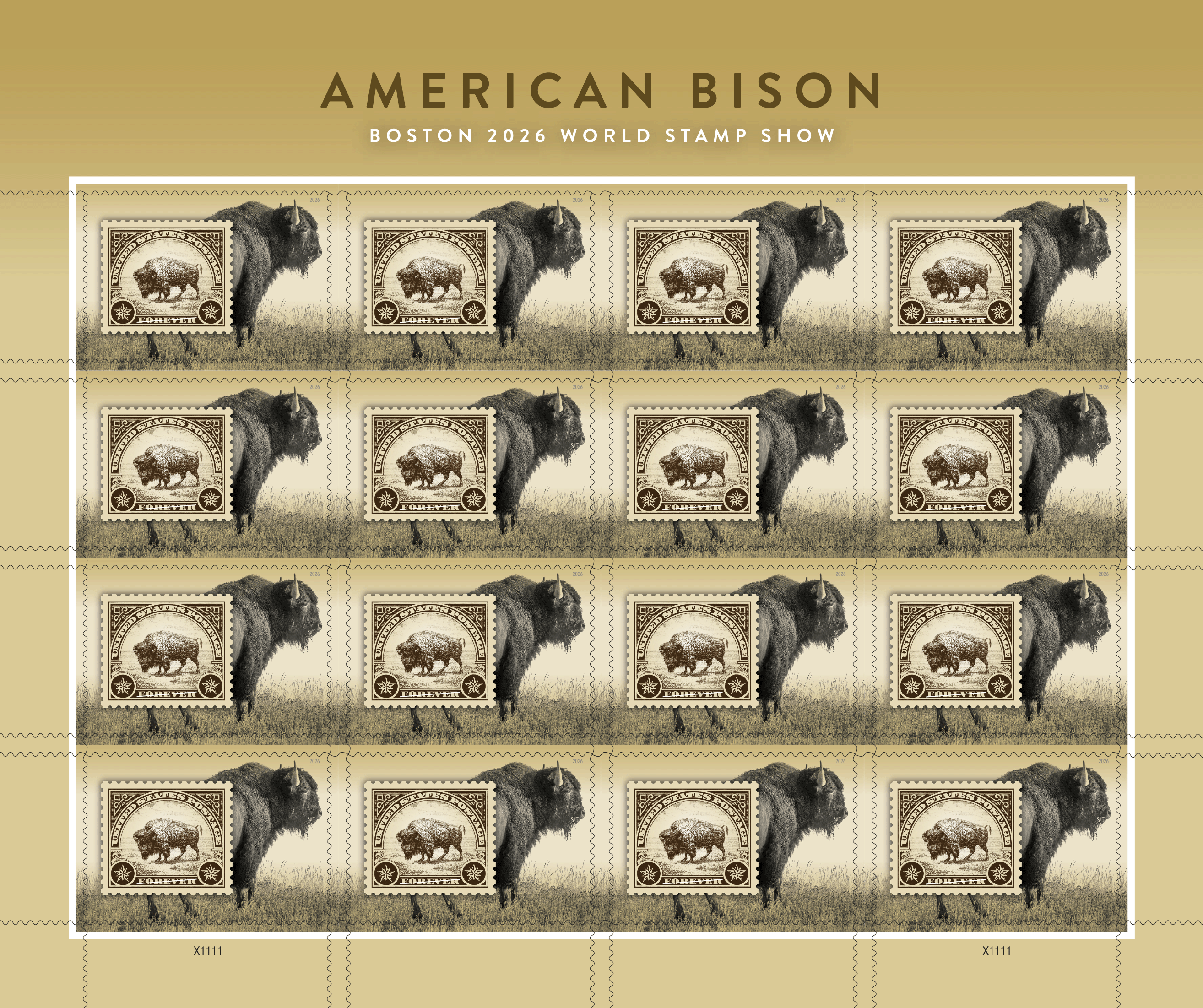2026 American Bison First-Class Forever Stamp