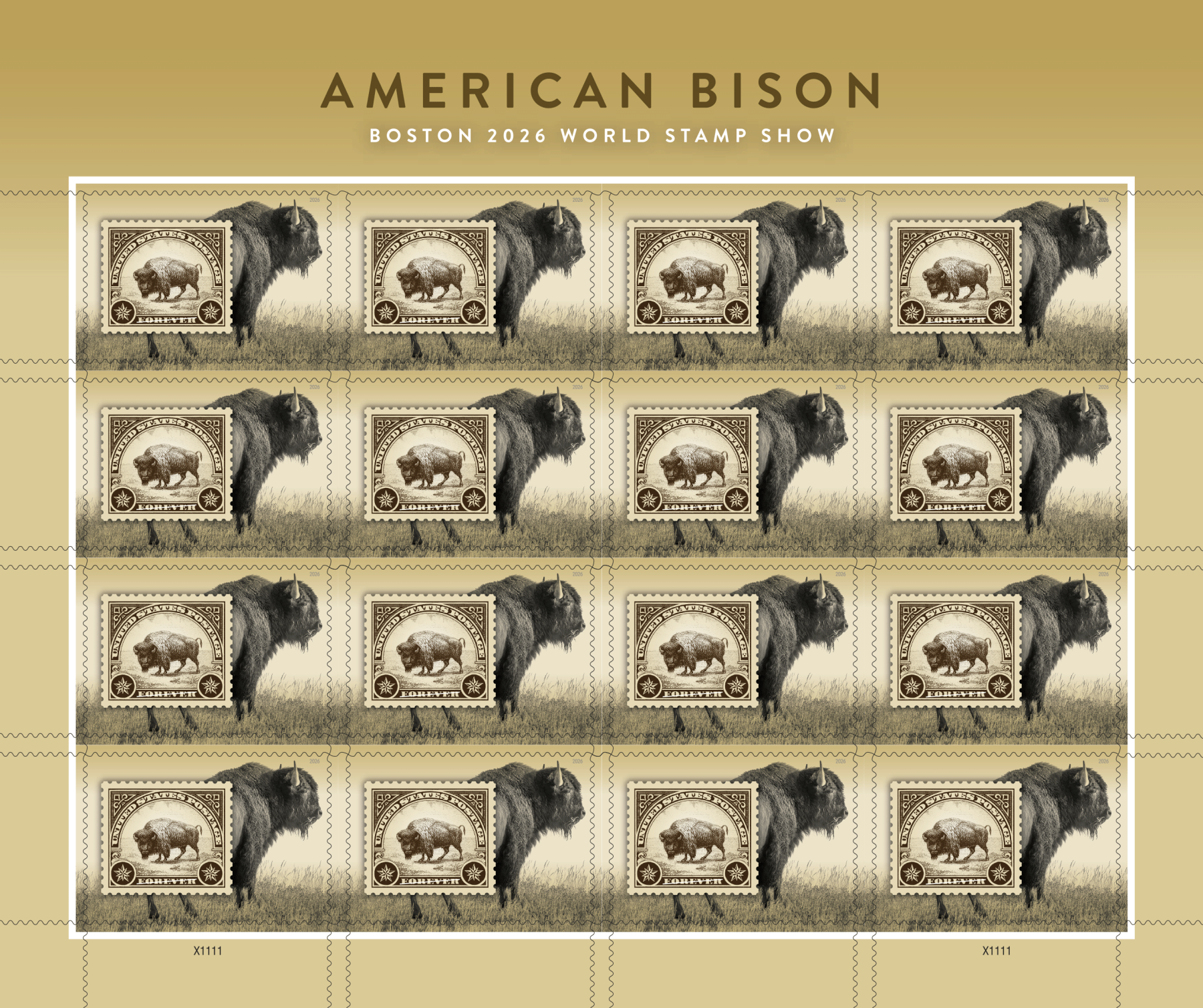 2026 American Bison First-Class Forever Stamp