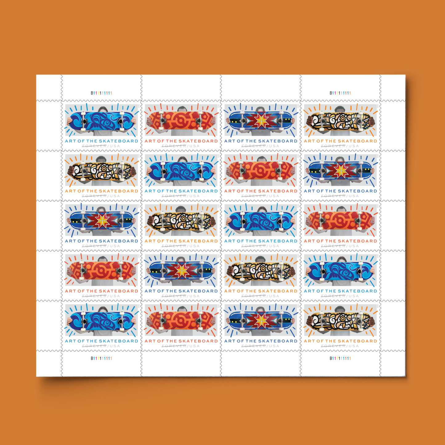 2023 Art of the Skateboad Postage Forever Stamps