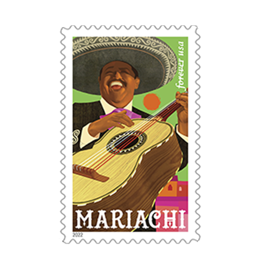 2022 Imperforate Mariachi Forever Stamps