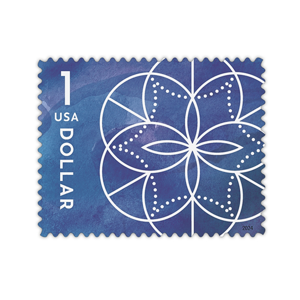 $1 Floral Geometry Stamps