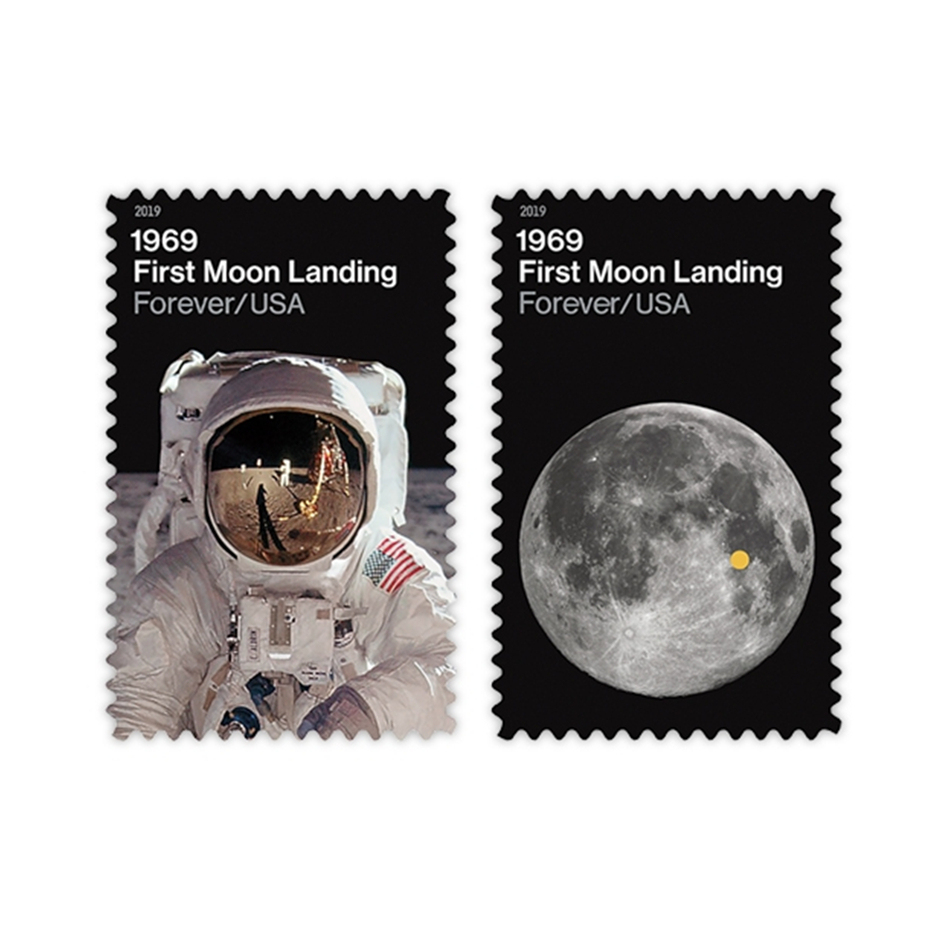2019 First Moon Landing Stamp