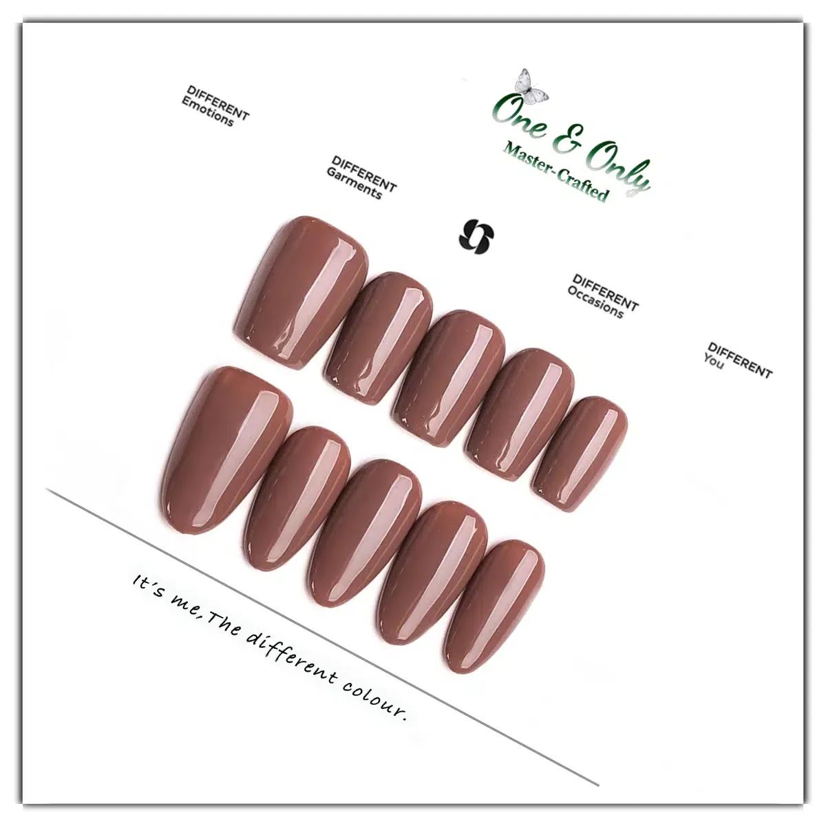 ​Cashmere Cream Press-On Nails | Coffin & Medium Almond Shapes | Handcrafted press-on nails