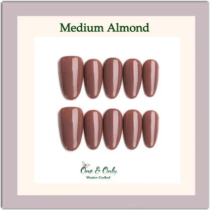 ​Cashmere Cream Press-On Nails | Coffin & Medium Almond Shapes | Handcrafted press-on nails