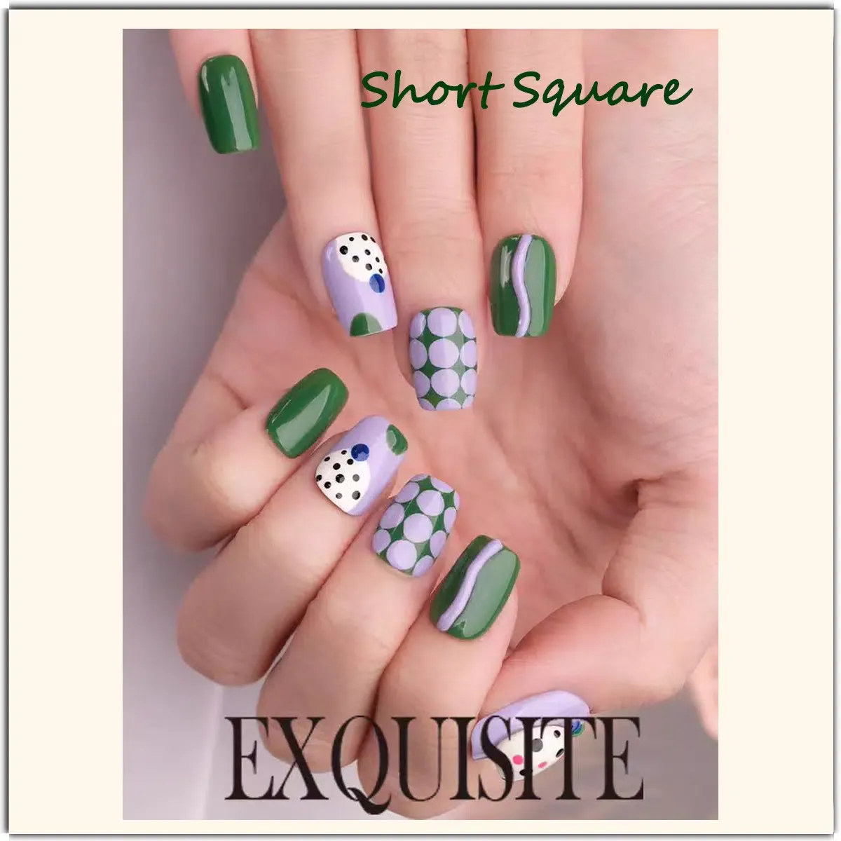 ​Dopamine Dream Collection - Berry Pear Pressure-Free | Handcrafted press-on nails