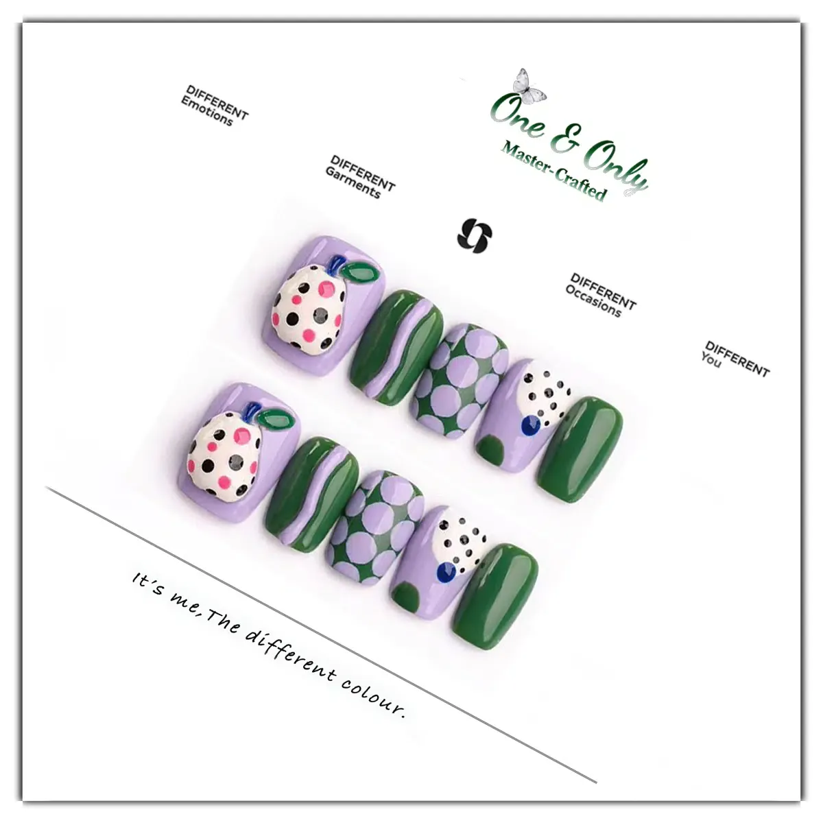 Dopamine Dream Collection -​ Glam Rock Rhythms | Handcrafted press-on nails