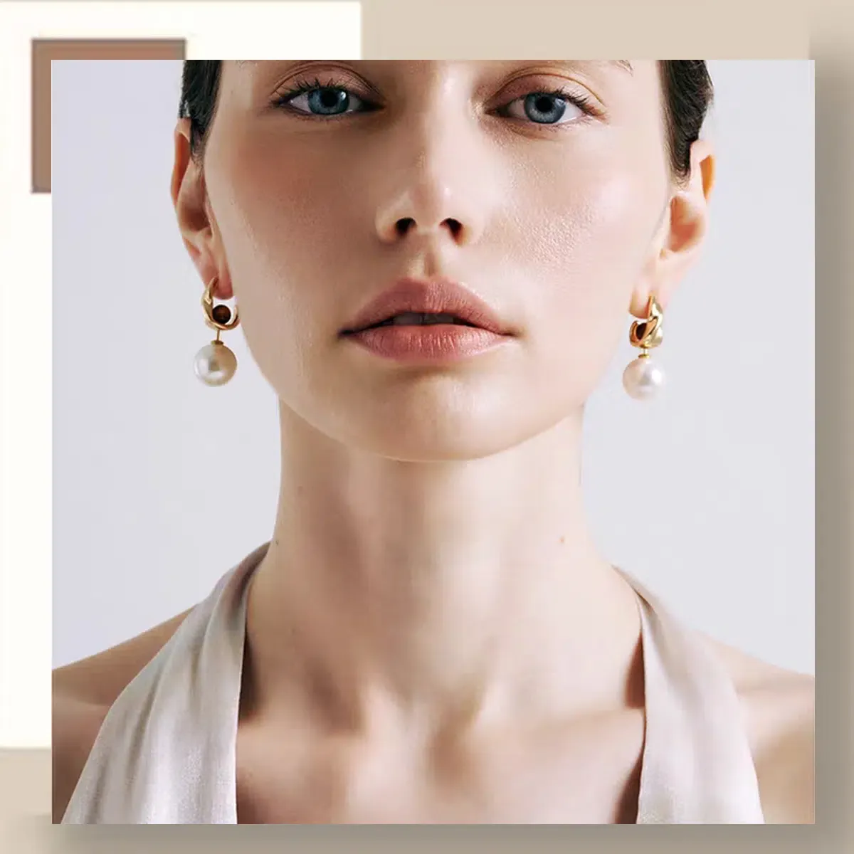 ​Tiger's Eye & Pearl Convertible Earrings Set - 3-in-1 Gold Earrings for Women | Minimalist to Statement Jewelry | Courage-Boosting Gold-Plated Statement Earrings