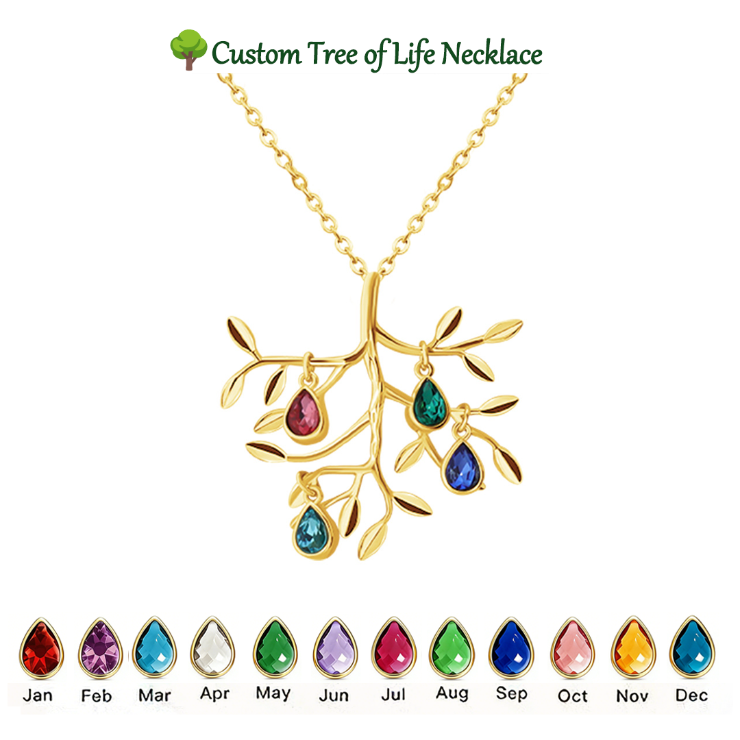 🌳Custom Tree of Life Necklace for Grandmother 💝 In her branches, a family blooms.