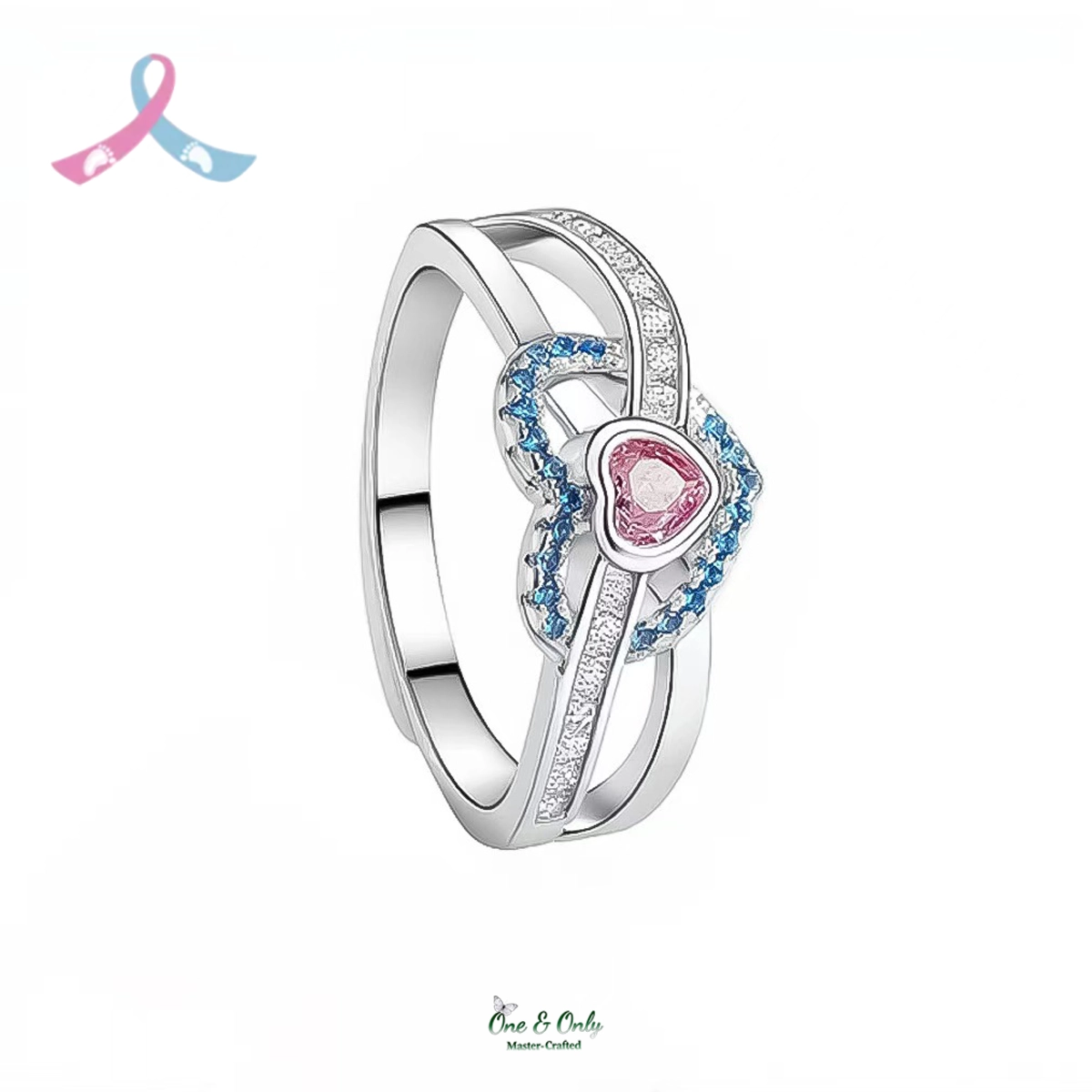 👼🏻Mama of an Angel Heart Ring | Christmas gift jewelry​ | New Year's gift | Forever Linked❤️Forever Loved