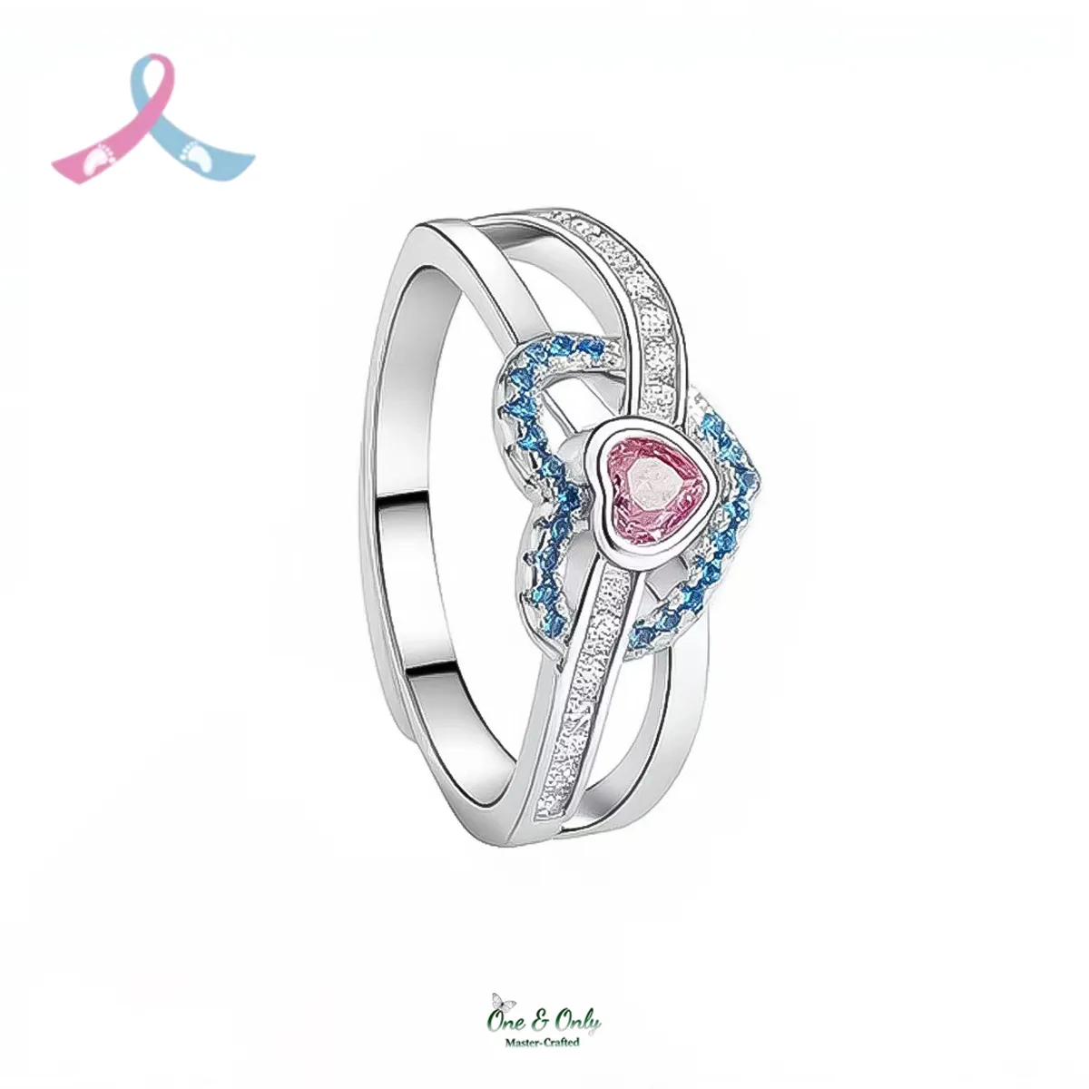 👼🏻Mama of an Angel Heart Ring | Christmas gift jewelry​ | New Year's gift | Forever Linked❤️Forever Loved