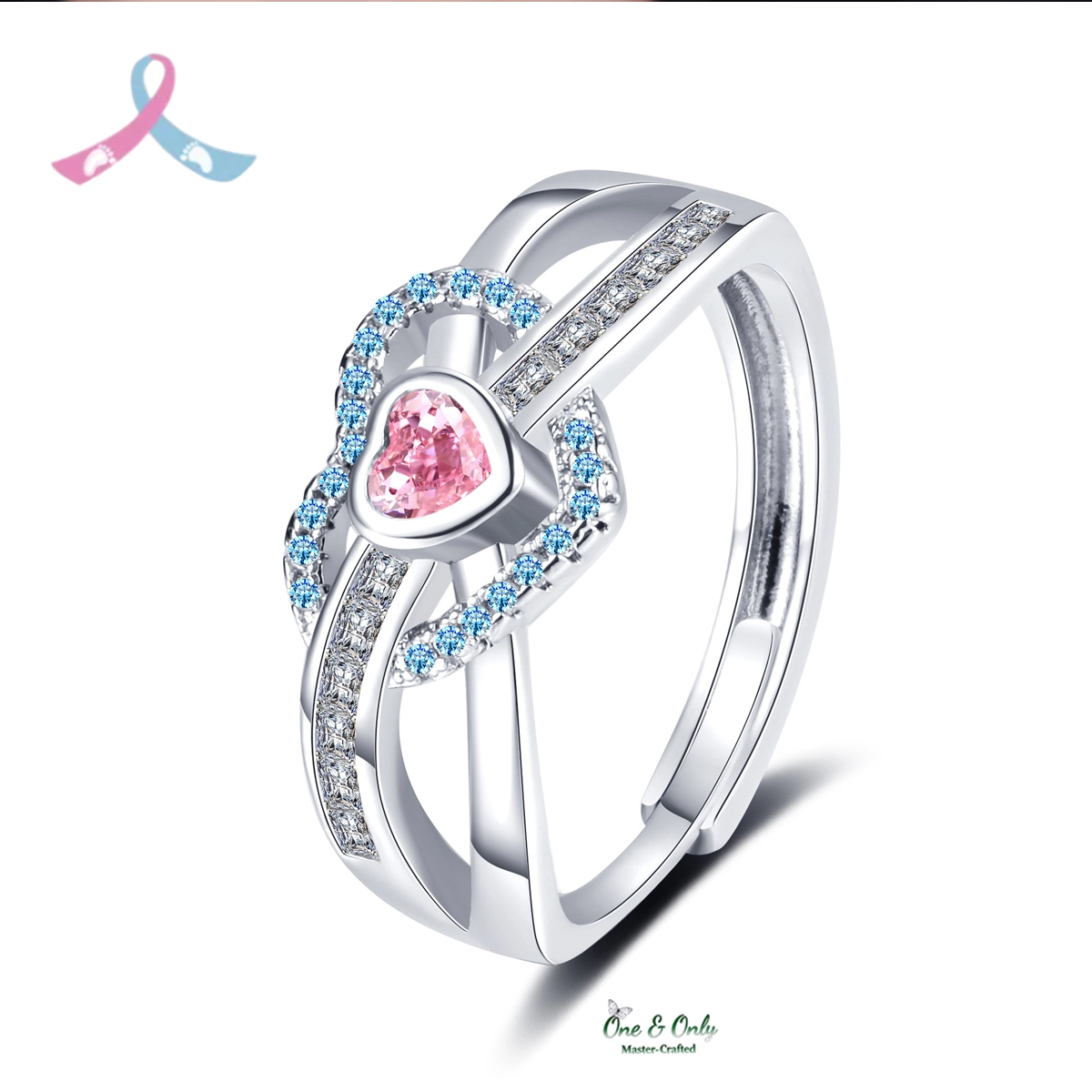 👼🏻Mama of an Angel Heart Ring | Christmas gift jewelry​ | New Year's gift | Forever Linked❤️Forever Loved