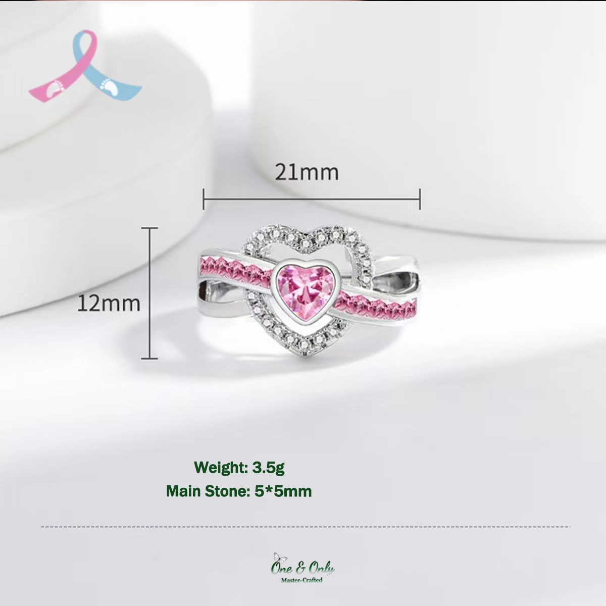 👼🏻Mama of an Angel Heart Ring | Christmas gift jewelry​ | New Year's gift | Forever Linked❤️Forever Loved