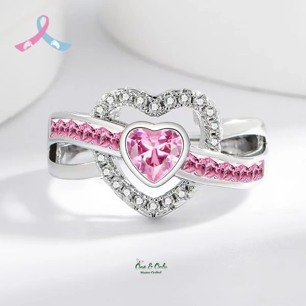 👼🏻Mama of an Angel Heart Ring | Christmas gift jewelry​ | New Year's gift | Forever Linked❤️Forever Loved