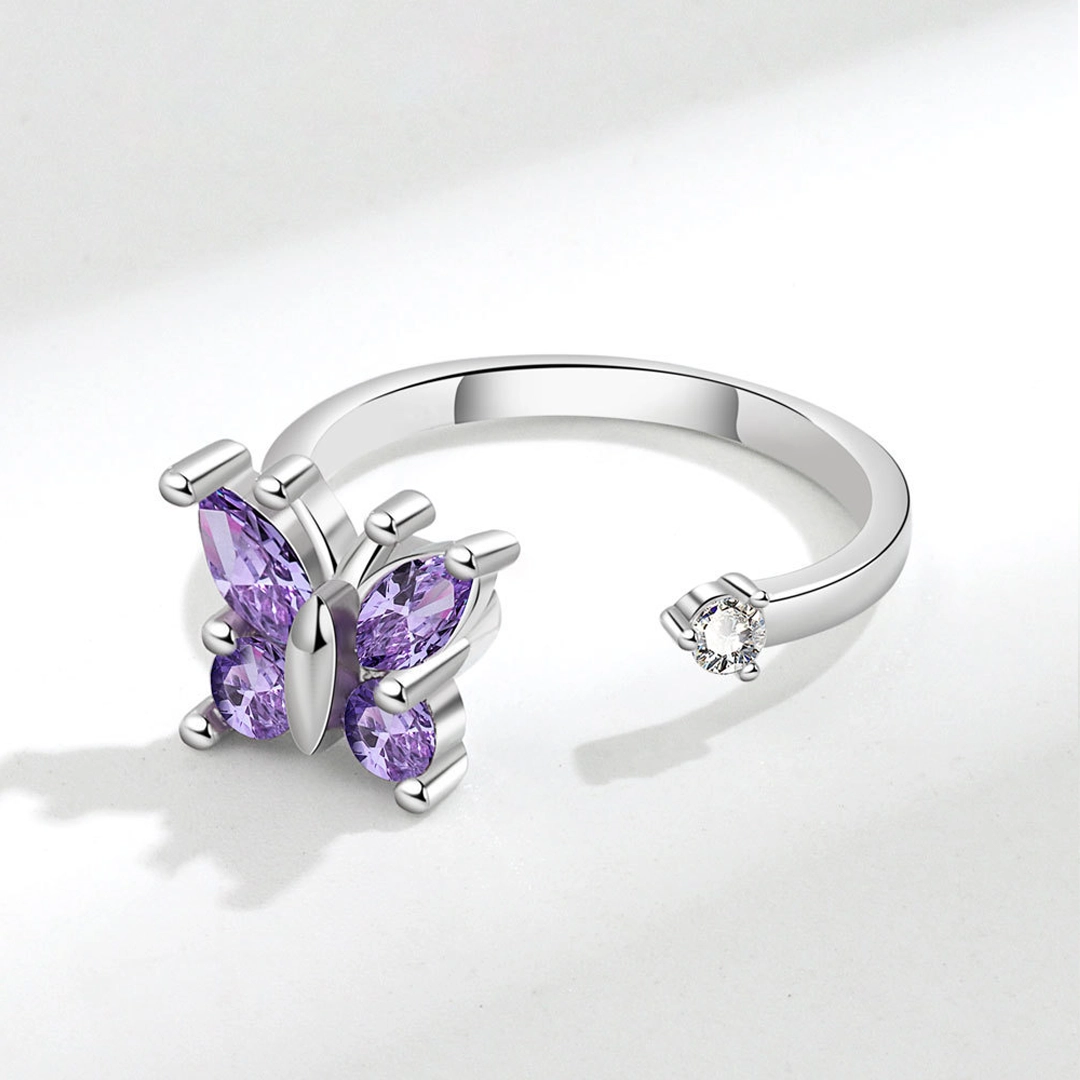 Magic Guardian Jewelry Valentine's Day Gift 💜 Purple Magic Rotating Butterfly Ring | Where Transformation Meets Love