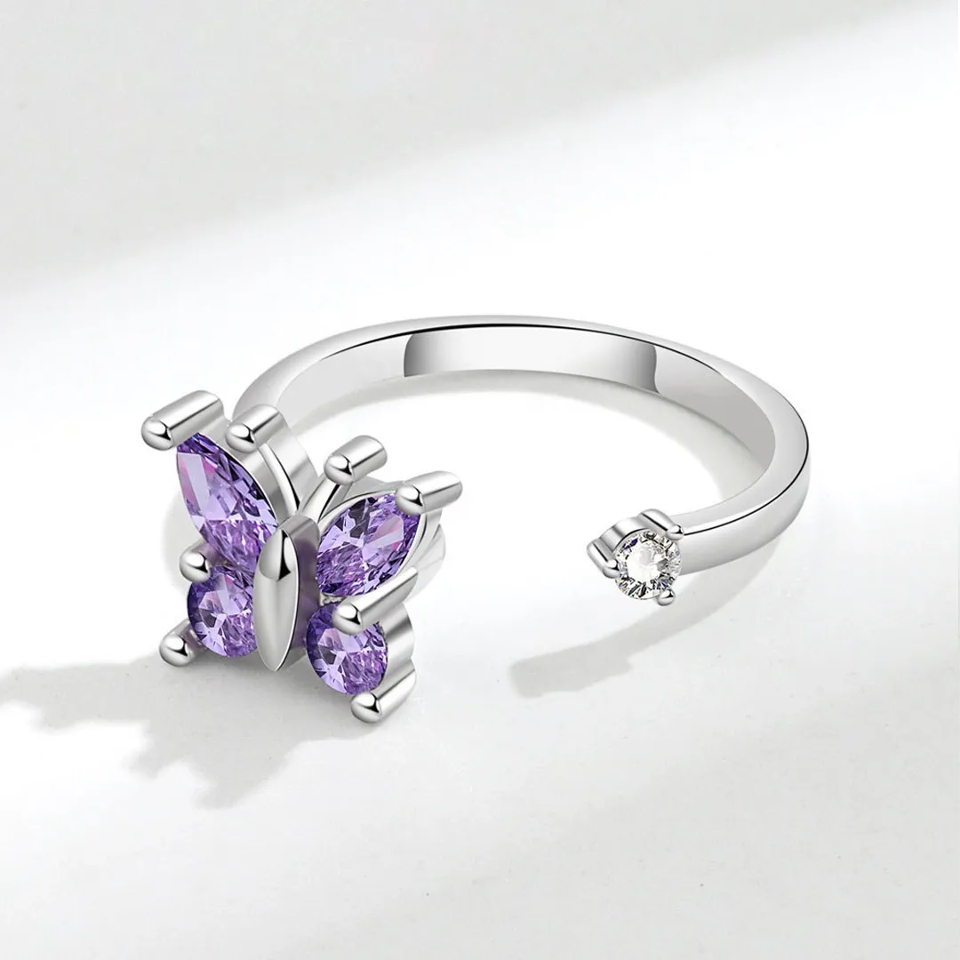 Magic Guardian Jewelry Valentine's Day Gift 💜 Purple Magic Rotating Butterfly Ring | Where Transformation Meets Love
