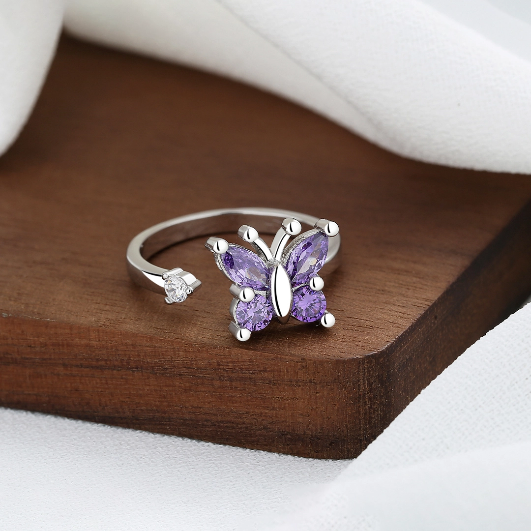 Magic Guardian Jewelry Valentine's Day Gift 💜 Purple Magic Rotating Butterfly Ring | Where Transformation Meets Love