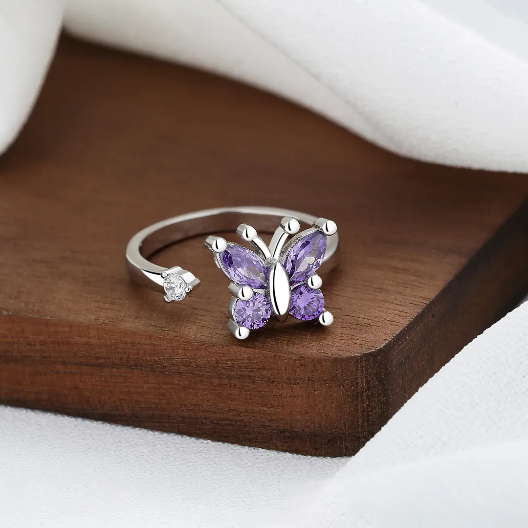Magic Guardian Jewelry Valentine's Day Gift 💜 Purple Magic Rotating Butterfly Ring | Where Transformation Meets Love