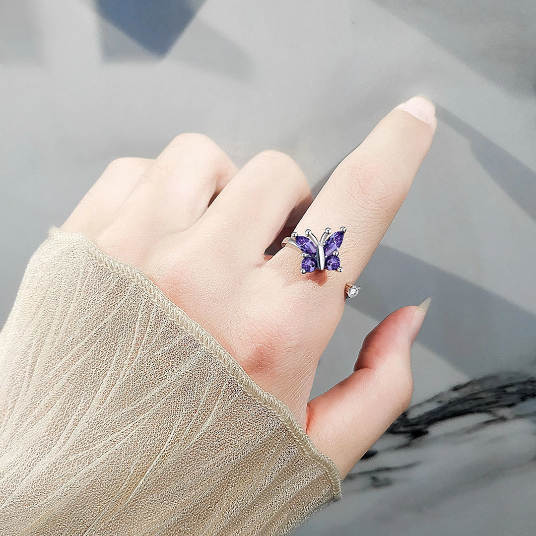Magic Guardian Jewelry Valentine's Day Gift 💜 Purple Magic Rotating Butterfly Ring | Where Transformation Meets Love