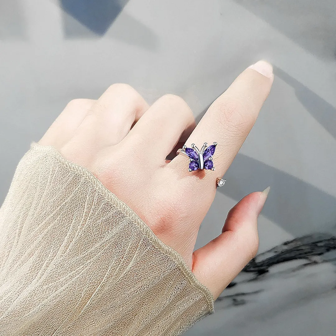 Magic Guardian Jewelry Valentine's Day Gift 💜 Purple Magic Rotating Butterfly Ring | Where Transformation Meets Love