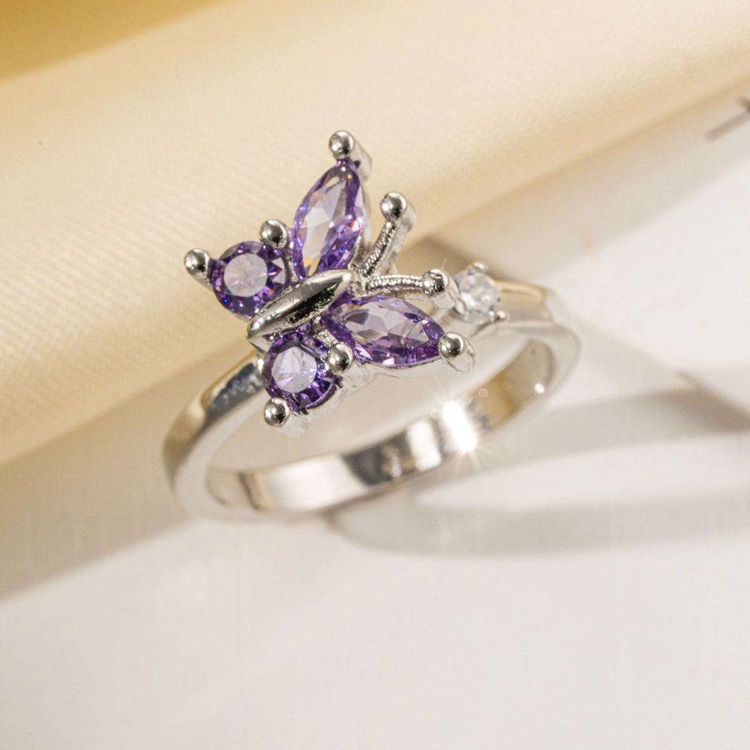 Magic Guardian Jewelry Valentine's Day Gift 💜 Purple Magic Rotating Butterfly Ring | Where Transformation Meets Love