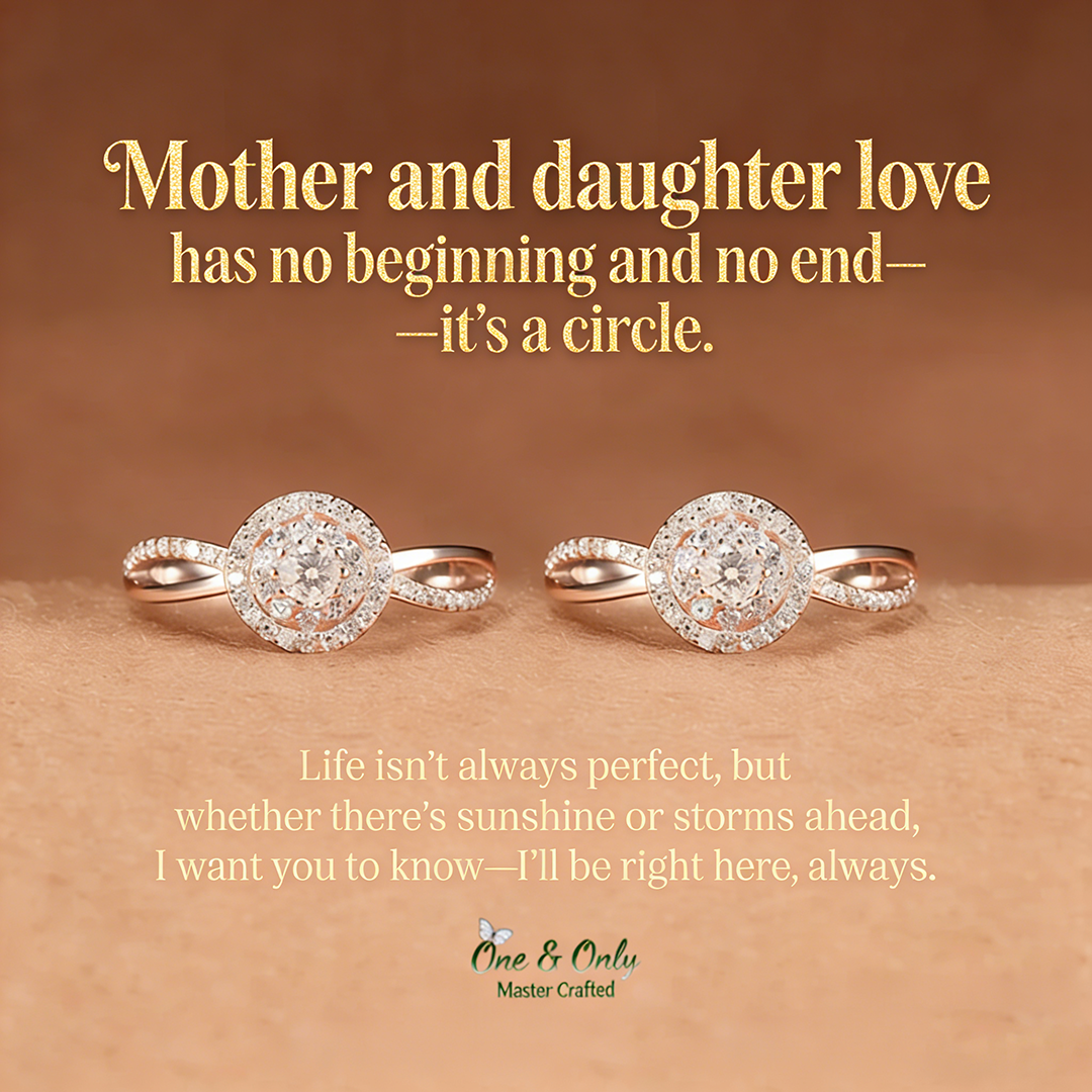💞Matching Mother&Daughter Bond Circle Ring | Their hearts as one - A link that can never be undone