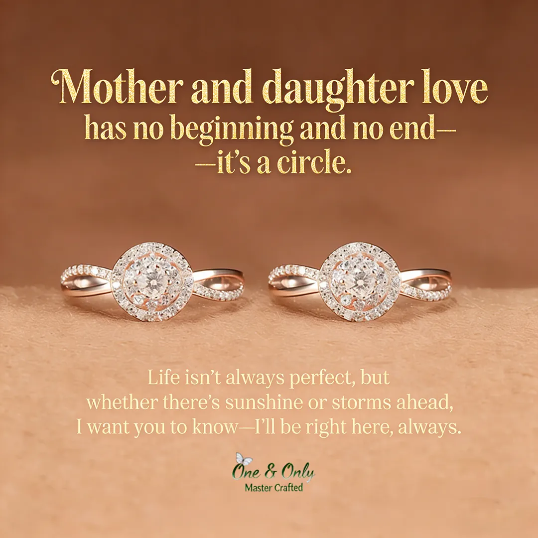 💞Matching Mother&Daughter Bond Circle Ring | Their hearts as one - A link that can never be undone