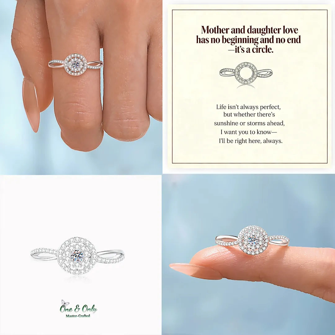 💞Matching Mother&Daughter Bond Circle Ring | Their hearts as one - A link that can never be undone