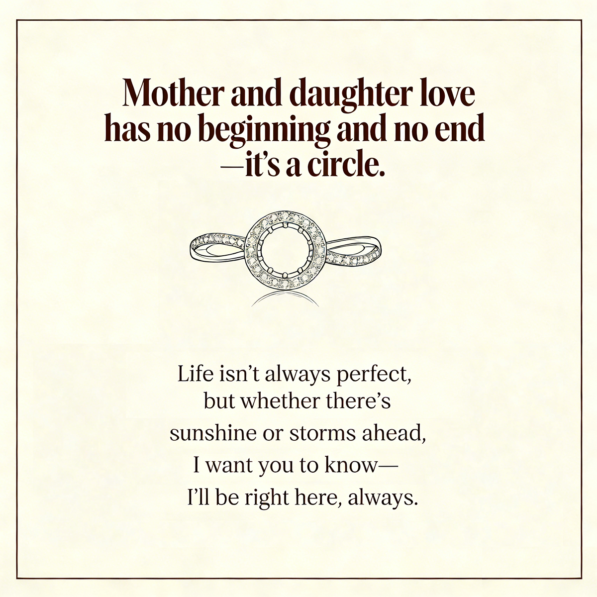 💞Matching Mother&Daughter Bond Circle Ring | Their hearts as one - A link that can never be undone